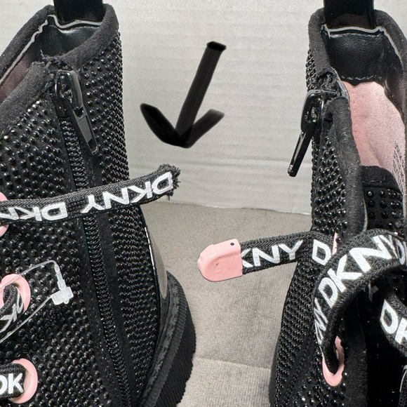DKNY Girls Ava Speed Moto Sparkle Boots Size 4 NWOT - Picture 13 of 14
